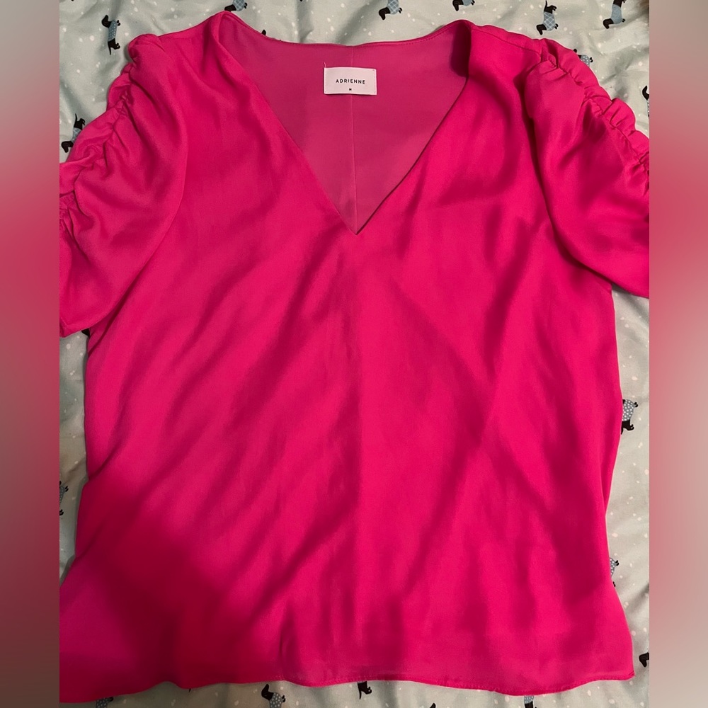 Neon Pink Adrienne Blouse